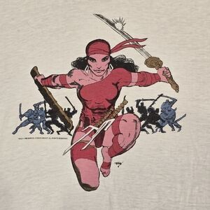 Vintage Elektra 1986 Marvel Comics Frank Miller Warrior T-Shirt